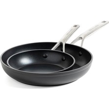 KitchenAid Siyah Dövme Alüminyum 2'li Kızartma Tavası Seti