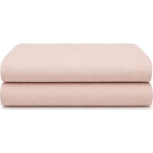 Qua Home Soho Pembe Pamuklu Perkal Tek Kişilik Çarşaf 160 x 240 cm
