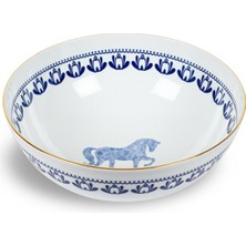 Some Home İstanbul Horse Luck Collection Blue At Figürlü Porselen Servis Kasesi