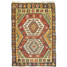 Soho Antiq Elnara Geometrik Tasarımlı Yün Kilim 102X145 cm