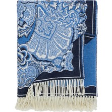 Etro Home Bloom Mavi Yün Throw