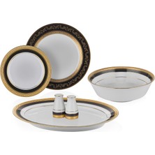 Noritake Crestwood Cobalt Gold Porselen 29 Parça 12 Kişilik Yemek Takımı