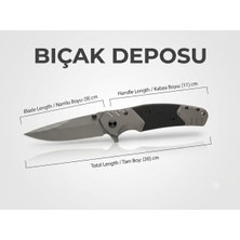Bıçak Deposu Karagüne Çakı, Profesyonel Cep Bıçağı, Kamp, Av, Outdoor Katlanır Çakı - 20 cm