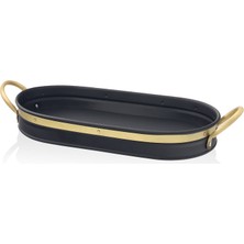 The Mia Siyah Galvin Tepsi 65X33 cm