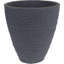 Via Gardenia Namook Antrasit Plastik Oluklu Saksı 40 x 40 cm