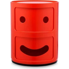 Kartell Componibili Smile Kırmızı 2 Çekmeceli Modül