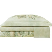 Valeron Brise Yeşil Saten Super King Size Nevresim Takımı 260 x 240 cm