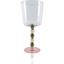 The Mia Bead Yeşil Cam Şarap Kadehi