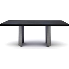 Örge Home Joy Antrasit Meşe Tabla Metal Ayak Yemek Masası