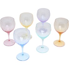 Moser 6lı Renkli Kristal Kadeh Seti