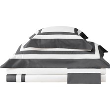 Valeron Nouveau Antrasit Saten King Size Nevresim Takımı 240 x 220 cm