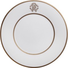 Roberto Cavalli Silk Gold Beyaz Porselen Pasta Tabağı 21 cm