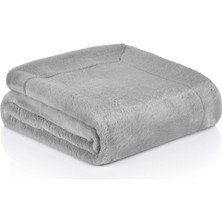 Rumija Home Gri Kürk Luxury Throw Battaniye 140 x 190 cm