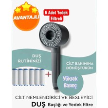 Truva Kireç Önleyici Özellikli Yüksek Basınçlı Su Tararruflu Duş Başlığı(6Adet yedek filtresiyle)