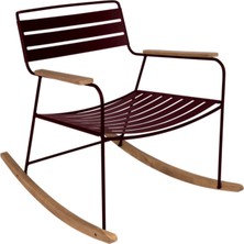 Fermob Surprising Rocking Chair Bordo Çelik Sallanan Bahçe Sandalyesi