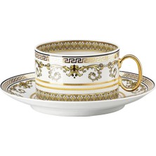 Versace Virtus Gala Beyaz Porselen Kahve & Çay Fincan ve Tabağı