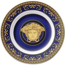 Versace Medusa Mavi Porselen Ekmek Tabağı 18 cm