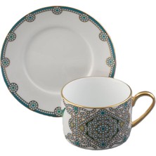 Imperial Porcelain Zambak Desenli Porselen Çay Fincanı ve Tabağı
