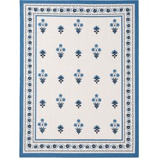 Uniqlooms Azure Mavi Desenli %100 Saf Pamuk Battal Boy Pike 240 x 260 cm