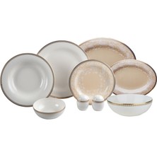 Royal Canterbury Milada Gold 55 Parça Bone China Yemek Takımı