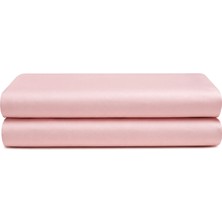 Qua Home Soho Pembe Pamuklu Perkal King Size Çarşaf 260 x 280 cm