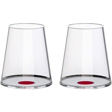 Split Glass Kırmızı Cam 2'li Kırmızı Şarap Kadeh Bardağı