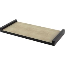 Mikasa Moor Sandy Ahşap Deri Kaplı Tepsi 38 cm