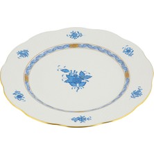 Herend Apponyi Desenli Mavi Porselen Yemek Tabağı 28.5 cm