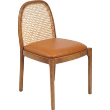 Solano Design Elia Hazeran Taba Açık Ceviz Ahşap Yemek Odası Sandalyesi