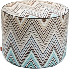 Missoni Home Kew Outdoor Bej Desenli Puf