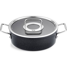 Fissler Adamant Cam Kapak Alüminyum Kısa Tencere 24 cm