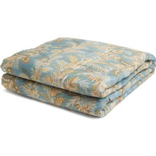 Etro Home Caladium Mavi Kapitoneli Yatak Örtüsü