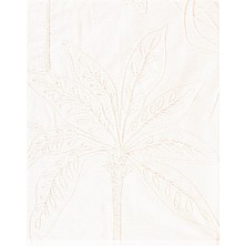 The Mia Krem Rengi Pamuklu Püsküllü Throw Koltuk Şalı 170 x 130 cm
