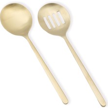 The Mia Giallo Şampanya Gold Çelik 2 Parça Servis Seti