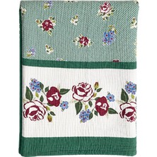 Uniqlooms Stripe And Rose Organik Saf Pamuk 4 Katlı Tek Kişilik Müslin Yatak Örtüsü 180 x 240 cm