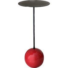 Tags Design Cherry Kırmızı Metal Yan Sehpa