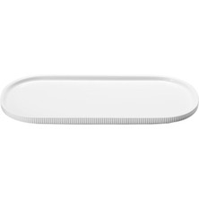 Georg Jensen Bernadotte Beyaz Oval Porselen Servis Tabağı
