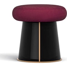 By Kepi Fiume Siyah Bordo Puf