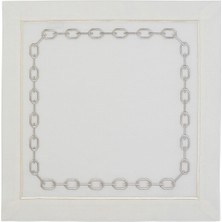 Matis Home Line Chain Zincir Desenli Gümüş 2'li Peçete