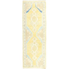 Soho Antiq Zerbera El Dokuma Sarı Uşak Yolluk 63 x 180 cm