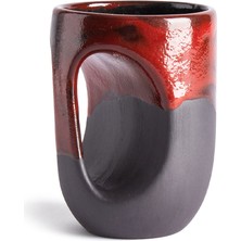 Moon Art Ceramic Kırmızı Antik Seramik Kupa
