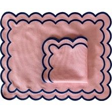 Homes & Seasons Florence Pembe 2li Amerikan Servis ve Peçete Seti