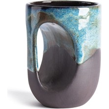 Moon Art Ceramic Denim Antik Seramik Kupa