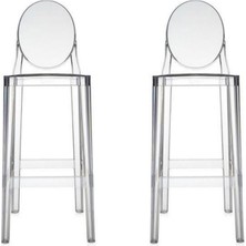 Kartell One More Şeffaf 2'li Bar Sandalyesi