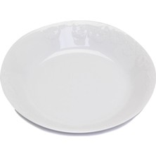 Beyaz Yuvarlak Formlu Porselen Salata Kasesi