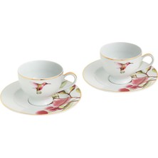 The Grade Studio Floral Collection Porselen 2'li Çay Fincanı Seti