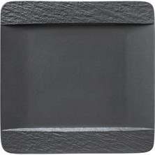 Villeroy & Boch Manufacture Rock Siyah Porselen Kare Servis Tabağı 28 cm