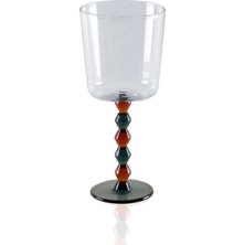 The Mia Bead Amber Cam Şarap Kadehi