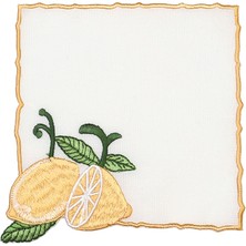 Matis Home Line Sorrento Limon Desenli 2'li Sarı Bardak Altlığı