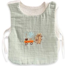 Lille Trove Mint Müslin Havlu Unisex Çocuk Mama Önlüğü